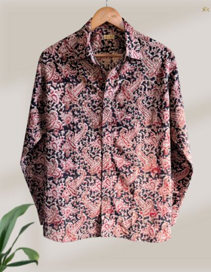 Noir paisley kalamkari shirt