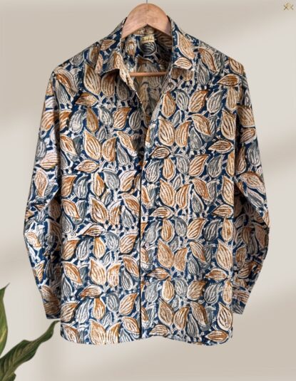 Azure kalamkari shirt