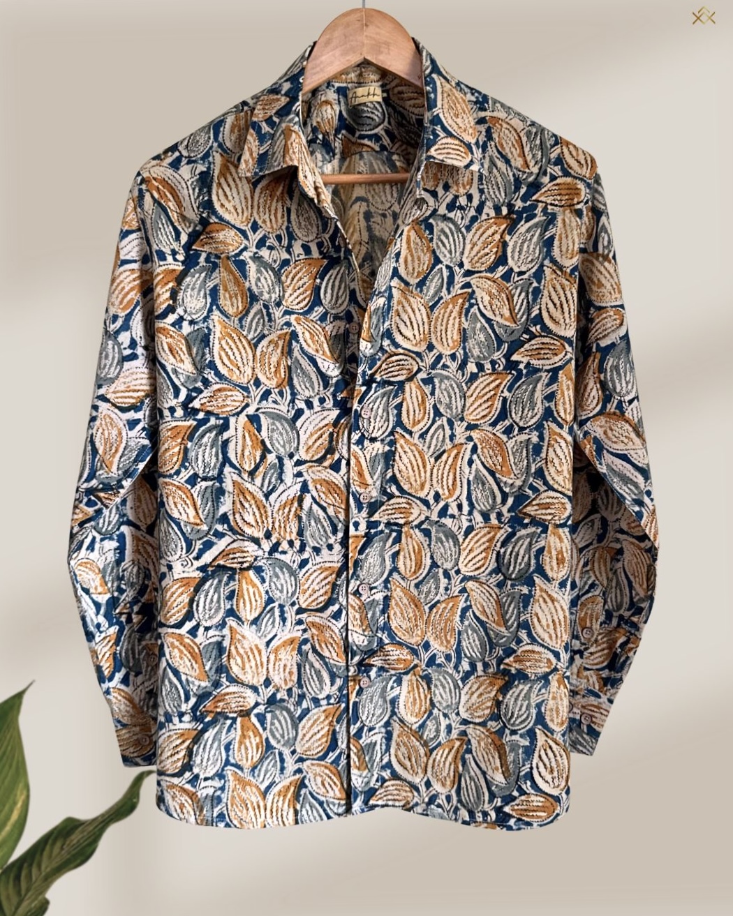 Azure kalamkari shirt